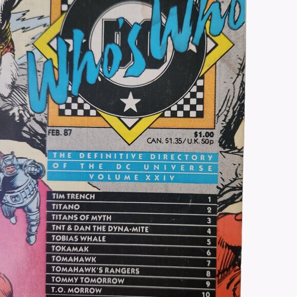 Whos Who #24 1987 Definitive Directory DC Comic Book Collector Bagged Boarded - Picture 2 of 3